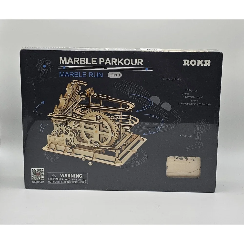 New ROKR Marble Parkour Marble Run 254pcs Plywood Model Kit